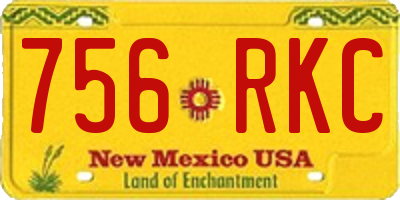 NM license plate 756RKC