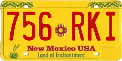 NM license plate 756RKI