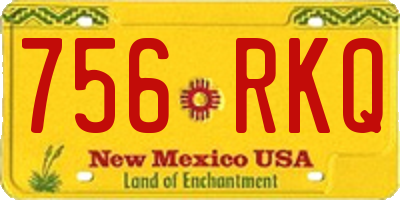 NM license plate 756RKQ
