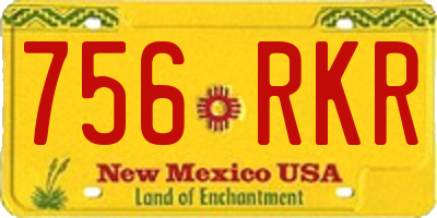 NM license plate 756RKR