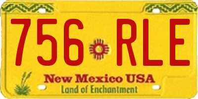 NM license plate 756RLE