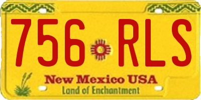 NM license plate 756RLS