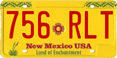 NM license plate 756RLT