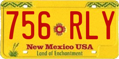 NM license plate 756RLY