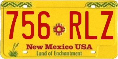 NM license plate 756RLZ