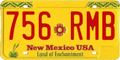 NM license plate 756RMB