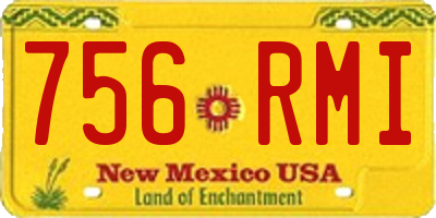 NM license plate 756RMI