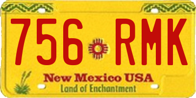 NM license plate 756RMK