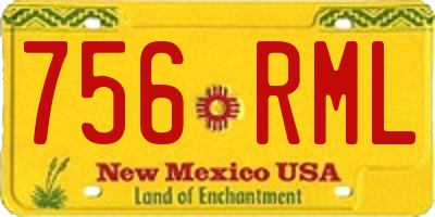 NM license plate 756RML