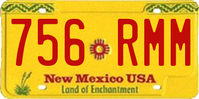 NM license plate 756RMM