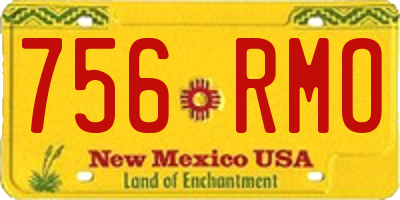 NM license plate 756RMO