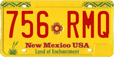 NM license plate 756RMQ