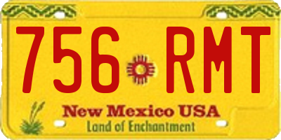 NM license plate 756RMT