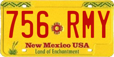 NM license plate 756RMY