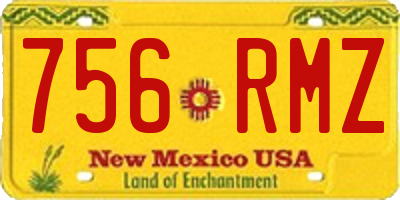 NM license plate 756RMZ