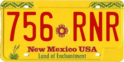 NM license plate 756RNR