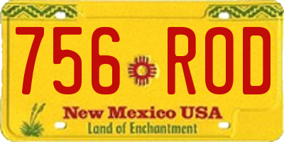 NM license plate 756ROD