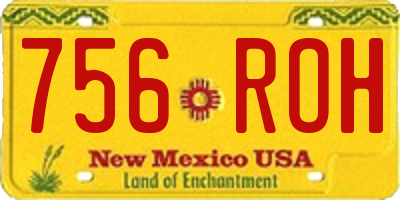 NM license plate 756ROH