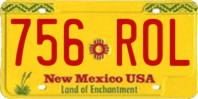 NM license plate 756ROL