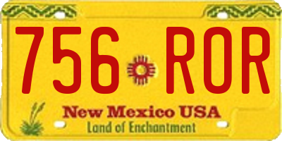 NM license plate 756ROR