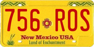 NM license plate 756ROS