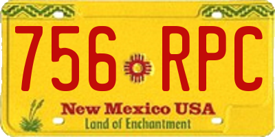 NM license plate 756RPC