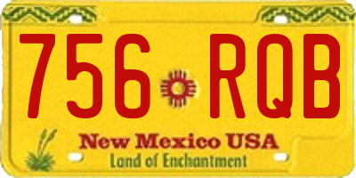 NM license plate 756RQB