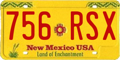 NM license plate 756RSX
