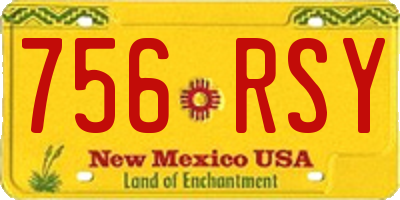 NM license plate 756RSY