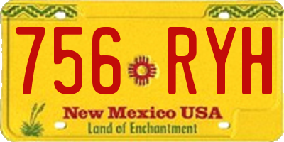 NM license plate 756RYH