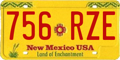 NM license plate 756RZE