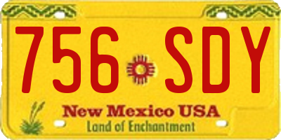 NM license plate 756SDY