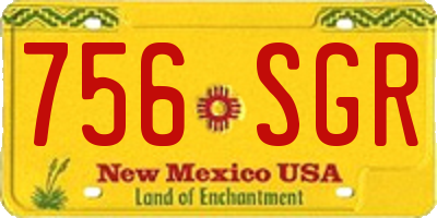 NM license plate 756SGR
