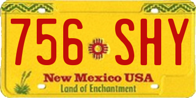 NM license plate 756SHY