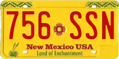 NM license plate 756SSN
