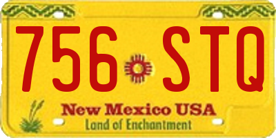 NM license plate 756STQ