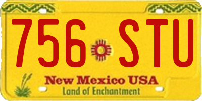 NM license plate 756STU