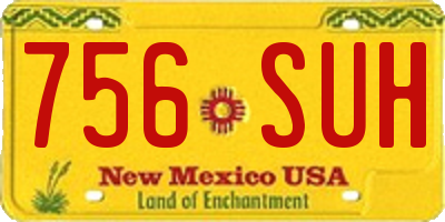 NM license plate 756SUH