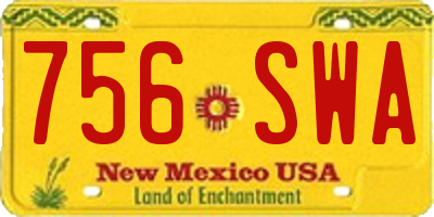 NM license plate 756SWA