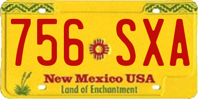 NM license plate 756SXA