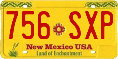 NM license plate 756SXP