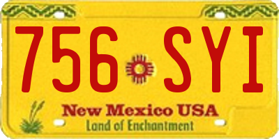 NM license plate 756SYI