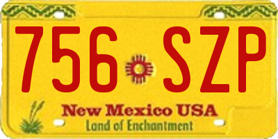 NM license plate 756SZP
