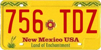 NM license plate 756TDZ