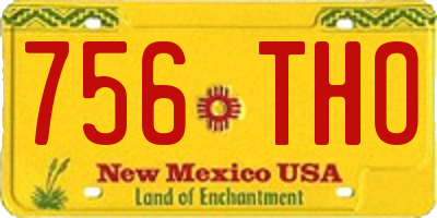 NM license plate 756THO