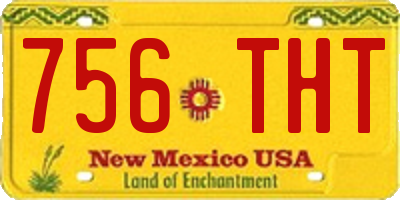 NM license plate 756THT