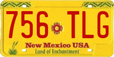 NM license plate 756TLG