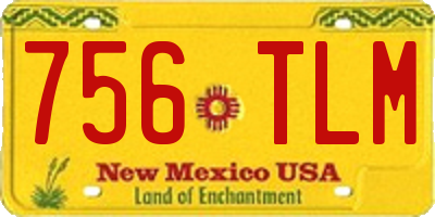 NM license plate 756TLM