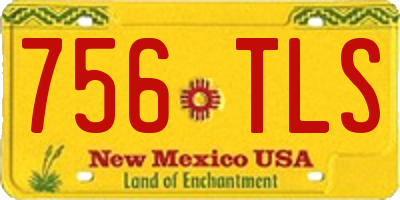 NM license plate 756TLS
