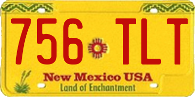 NM license plate 756TLT